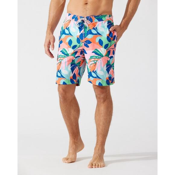 NWT Tommy Bahama Baja Beach Day Blooms Men's Mesh Swim Trunks with Pockets XXL - Picture 10 of 11
